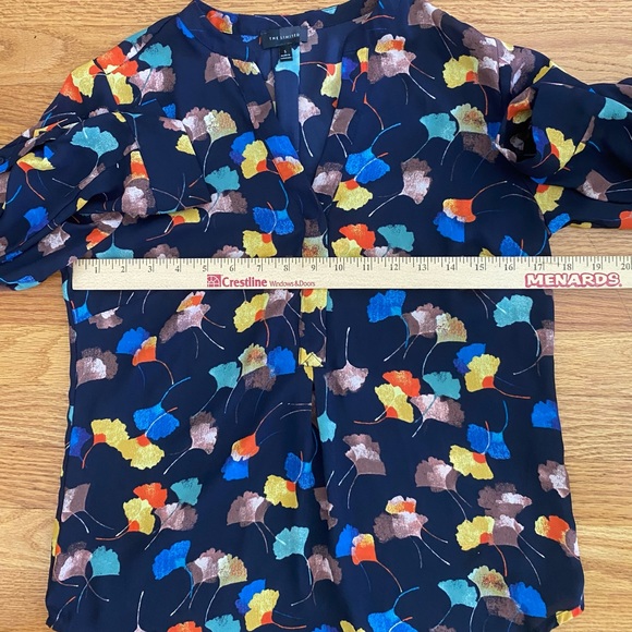 The Limited Blouse Women’s Small Floral Colorful Long Sleeve Shirt  Semi Sheer - Picture 7 of 8